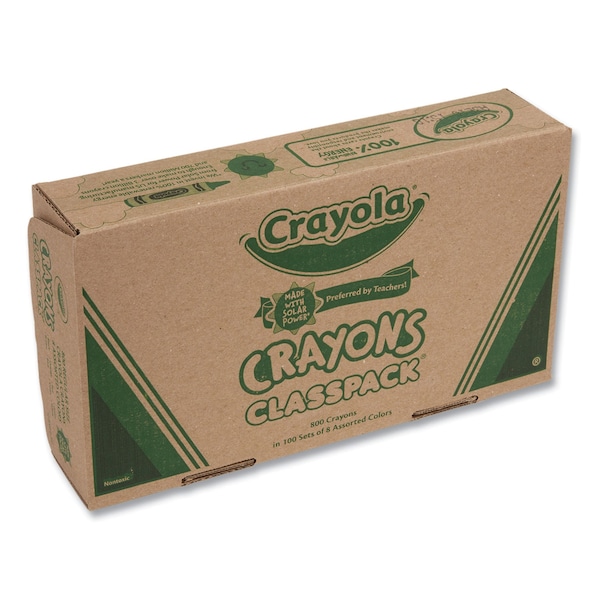 Classpack Regular Crayons, 8 Colors, PK800